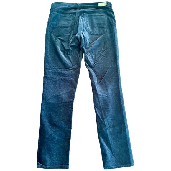 AG Adriano Goldschmied The Prima Cigarette Leg Corduroy Pants Navy Blue Size 31R - Picture 5 of 15